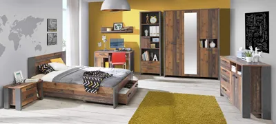 Produktbild von Jugendzimmer CLIF Komplettset 8-tlg. Optik: Old Wood Vintage von Forte