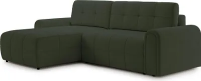 Produktbild von Selsey Simolla – Ecksofa mit Schlaffunktion und Bettkasten, links, Chenille, Olivgrün