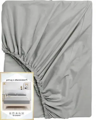 Produktbild von JadorDecor Spannbettlaken Baumwolle 90x200 cm Hellgrau