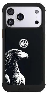 Produktbild von NIVOCASE Hülle für Apple iPhone 17 Pro Max  Stoßfeste Handyhülle NIVOmax Case Schwarz Eintracht Frankfurt Offizielles Lizenzprodukt Attila