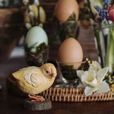 Produktbild von Wildlife Garden Dekovogel DecoBird Küken Curious Chick Gelb