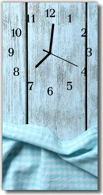 Produktbild von Tulup Glasuhr Wanduhr Küchenuhr Echt-Glas 30x60 Tisch   Blau