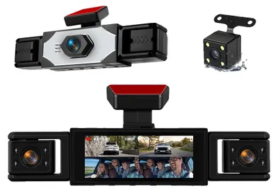 Productafbeelding van Automatische dashcam, nachtzichtfunctie, vier camera's, 80 mm (3,16 inch) auto-dashcam