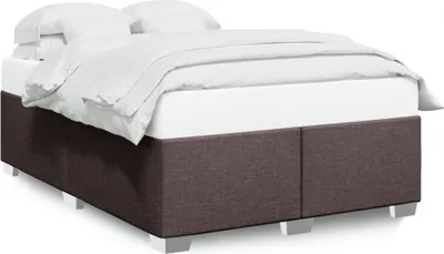 Produktbild von vidaXL Bettgestell ohne Matratze Dunkelbraun 140x190 cm Stoff