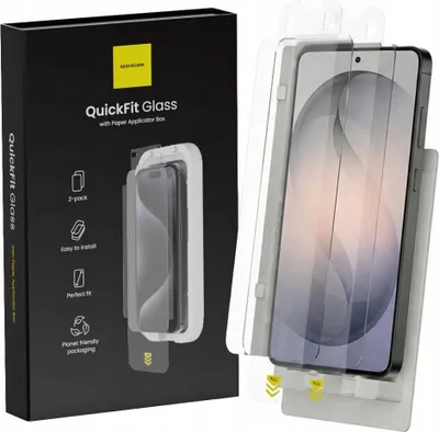 Obrázek produktu pro 2x tvrzené sklo s aplikátorem SPACECASE Quickfit Glass pro Galaxy S26 Ultra