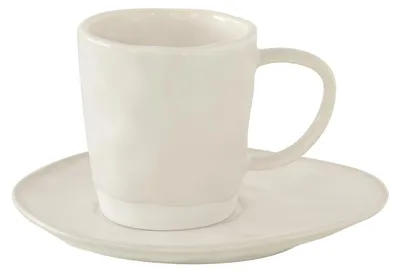 Produktbild von Tasse mit Untertasse INTERIORS white weiß 250ml aus Porzellan Easy Life WA