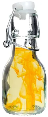 Imagen del producto de Botella de vidrio para agua y zumo, con cierre hermético, reutilizable, sin plomo, 75 ml