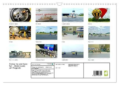 Produktbild von Follow me-and have fun kleine Leute am Flugplatz (Wandkalender 2026 DIN A3 quer), CALVENDO Monatskalender