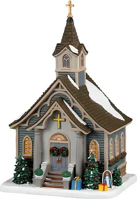 Produktbild von LEMAX Stadtkirche aus Porzellan mit Beleuchtung, 15,5 x 23,2 x 12,8 cm, Weihnachtsdekoration