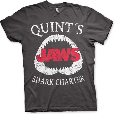 Productafbeelding van Jaws - T-shirt met het logo van Quint's haaientocht - XX-Large - Donkergrijs