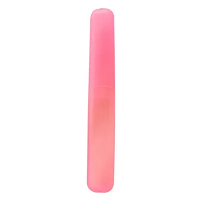 Produktbild von Tragbares Reisen -Wanderwanderungs -Camping -Zahnbürstenhalter Hülle Röhrchen Schutzabdeckungsbox-Rosa