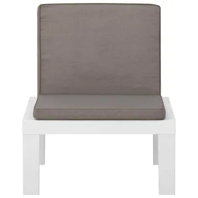 Immagine prodotto di vidaXL Garten-Lounge-Stuhl mit Auflage Kunststoff Weiß