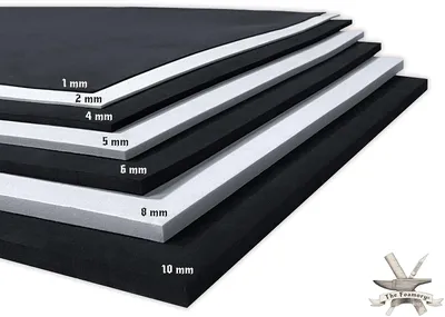 Productafbeelding van EVA-schuimvel 5 mm dik, wit, ultrahoge dichtheid 85 kg/m3, voor cosplay en knutselprojecten