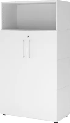 Produktbild von Hammerbacher Regal FlexWall Türen 4OH weiß/weiß