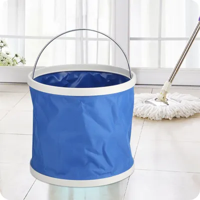 Imagen del producto de Cubeta plegable portátil para almacenar agua, ideal para viajes, senderismo y pesca