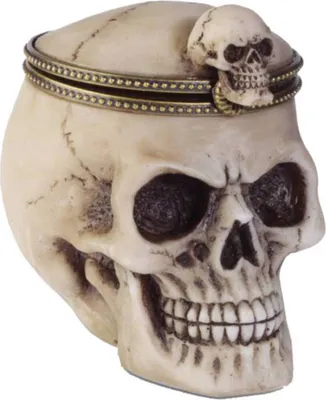 Produktbild von Kleine Schmuckdose Totenkopf mit Deckel