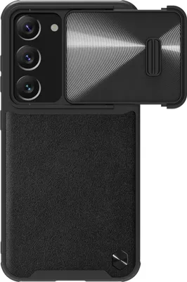 Zdjęcie produktu dla Nillkin CamShield Leather S Case etui Samsung Galaxy S23+ pokrowiec z osłoną na aparat czarne