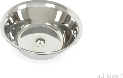 Immagine prodotto di lavello in acciaio inox da 1 1/2" Lavello rotondo Ø 36 cm Lavabo con scarico