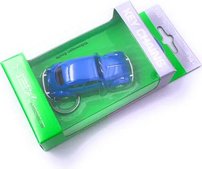 Produktbild von Onwomania Welly Beetle Käfer Schlüsselanhänger Keychain Blau / Lizensiert