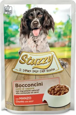 Produktbild von STUZZY Chunks with beef - nassfutter für Hunde - 100 g