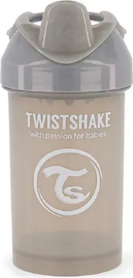 Zdjęcie produktu dla Kubek niekapek dla dzieci o pojemności 300 ml - praktyczny kubek w kolorze szarym ułatwiający przenoszenie