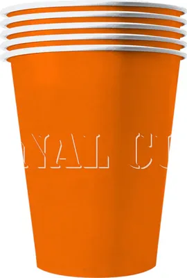 Produktbild von Recycelbare Pappbecher orange 20 Stück 530 ml - Einheitsgröße