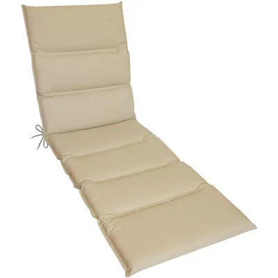 Produktbild von Herlag Liegenauflage Greta 190x60x7cm Natur, Auflage Green-Line: Bezug aus 100% recyceltem Polyester, Liegepolster mit Fleck- & UV-Schutz