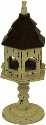 Produktbild von Vogelhäuschen blau weiß 47 cm Deko