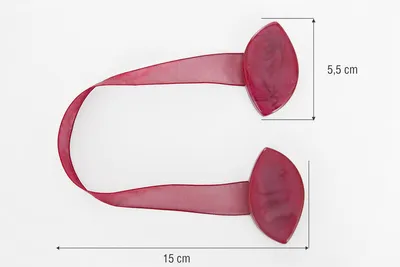 Obrázok produktu pre Ozdobný účes s oválnym magnetom bordovej farby x2