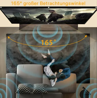 Immagine prodotto di Schermo di proiezione da 120 pollici, a doppio lato, pieghevole, adatto sia per uso interno che esterno