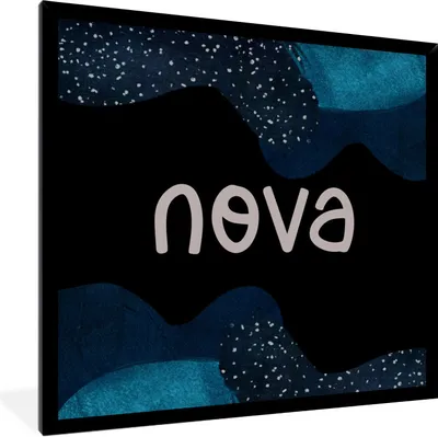 Produktbild von MuchoWow® Gerahmtes Poster Nova - Pastell - Mädchen 40x40 cm - Poster mit Schwarzem Bilderrahmen Wandposter Rahmen Foto Bilder - Mit Rahmen - Wanddekoration Schlafzimmer