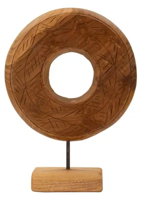 Immagine prodotto di Scultura "Dorat" di Mauro Ferretti in legno di teak, 28x10x38 cm, marrone