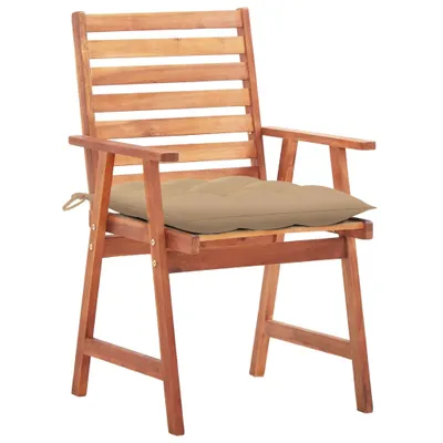 Zdjęcie produktu dla VidaXL 3064365, Taras, Obite siedzisko, Drewno akacjowe, Beżowy, Poliester, 560 mm