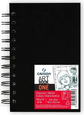 Image de CANSON C400039210 CANSON Skizzenbuch ARTBOOK ONE, DIN A6, 80 Blatt, schwarz