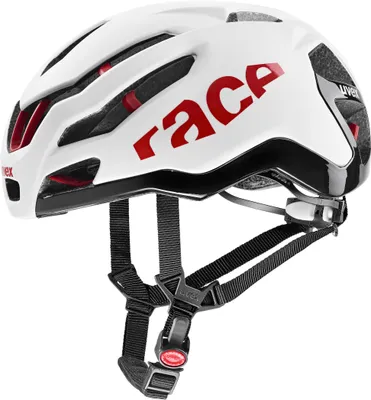 Produktbild von Uvex Race 9 Helm weiß-rot matt größe 57-60 cm S41.0.969.0817