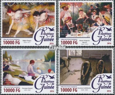 Produktbild von Briefmarken Guinea 2016 Mi 11721-11724 (kompl. Ausgabe) postfrisch Impressionisten