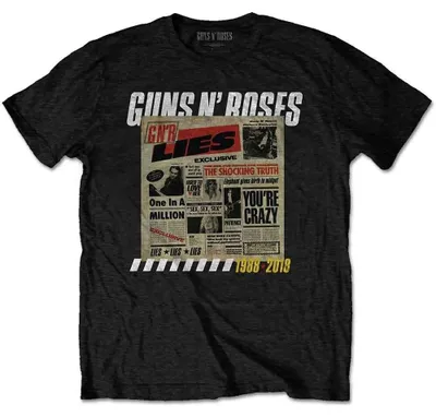 Immagine prodotto di Guns N' Roses - Lies Track List Maglietta media da uomo - nero