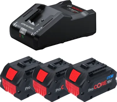 Produktbild von Bosch Starter Set mit 3x ProCORE 18 V 8,0 Ah Akku + GAL 18V-160 Ladegerät ( 0615A5004Y  )