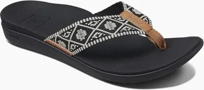 Produktbild von Reef Ortho Woven Schwarz/Weiß - Damen Hausschuhe - RF0A3VDNBLW