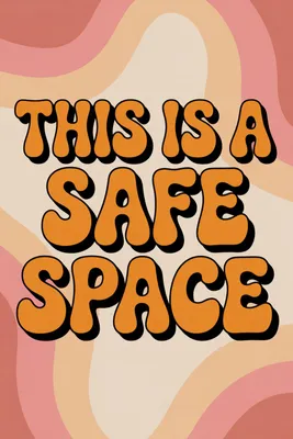 Produktbild von Poster 40x60cm Motivationsaffirmation Retro Vintage Für Wohnzimmer Safe Space