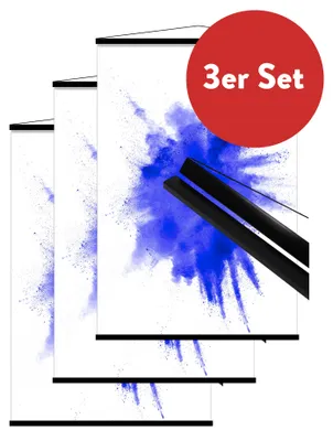 Produktbild von Posterleistenset schwarz 70 cm 3 Paar, Alternative zum Rahmen