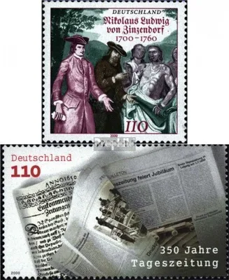 Produktbild von Briefmarken BRD (BR.Deutschland) 2000 Mi 2115,2123 (kompl.Ausg.) gestempelt Graf von Zinzendorf