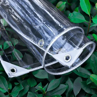 Productafbeelding van Waterdicht afdekzeil 2x4m transparant met oogjes 650g/m²