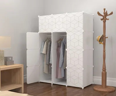 Produktbild von Rebiko MODULARER KLEIDERSCHRANK GEOMETRISCHER KLEIDERSCHRANK BÜCHERREGALE