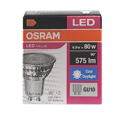 Produktbild von OSRAM LED VALUE PAR16 6.9W 865 GU10 – Tageslichtweiß (10er-Pack)
