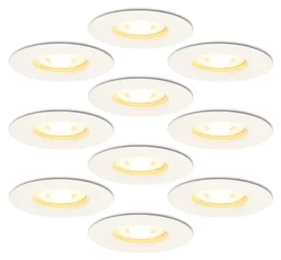 Produktbild von hoftronic LED Einbaustrahler 4,5W 345lm 2700K Dimmbar IP65 Weiß GU10