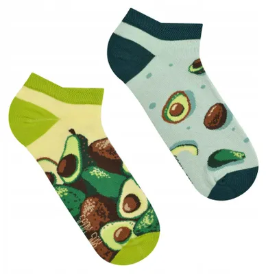 Obrázek produktu pro Spox Sox Avokádo Vtipné Bavlněné Kotníkové Ponožky 36-39