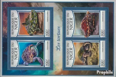 Produktbild von Briefmarken Niger 2017 Mi 4747-4750 Kleinbogen (kompl. Ausg.) postfrisch Schildkröten