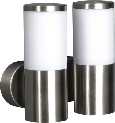 Produktbild von Massive Wandleuchte 171864710, Outdoor wall lighting, Edelstahl, Aluminium, Edelstahl, Synthetik, IP44, Garten, Weiß