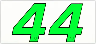 Produktbild von Startnummer Aufkleber 2er Set, neongrün, 1 mm Schaummaterial, # 4